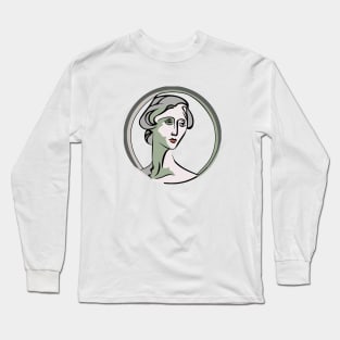 Woman in cubism style art Long Sleeve T-Shirt